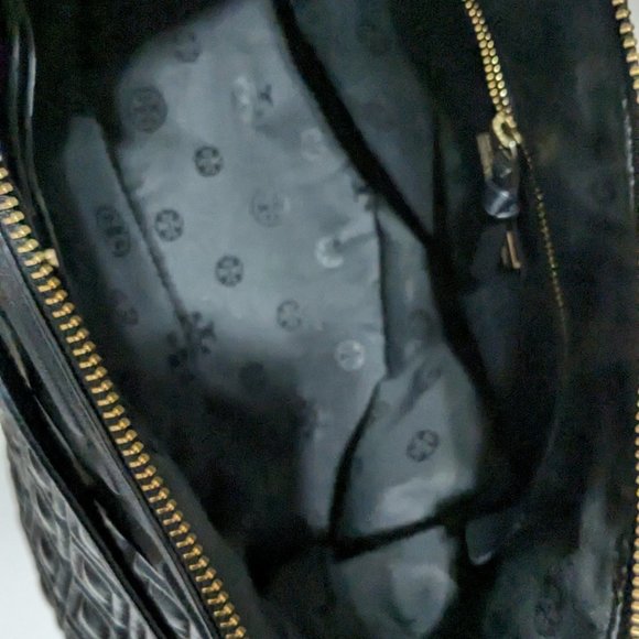 Tory Burch Fleming Marion Quilted Chain Large Women's Tote Black - Picture 14 of 16